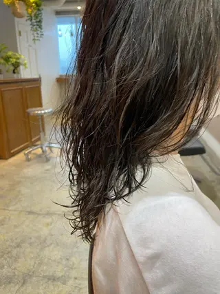 ミディアム カラー パーマ レイヤー/似合わせ TAKUYAのヘアスタイル