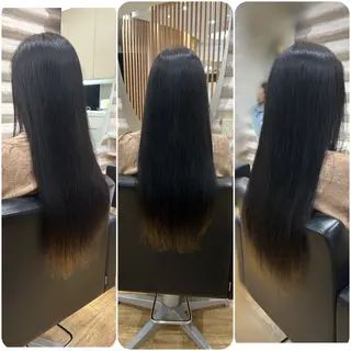 ロング 『艶髪』で印象が激変 ！髪質改善専門KONのヘアスタイル