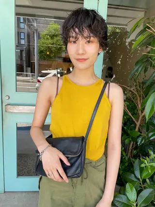 ショート パーマ パーマ/レイヤー 岩山丈一郎のヘアスタイル