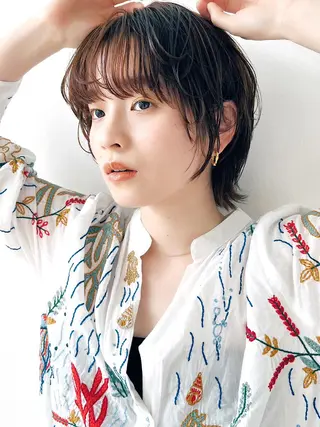 ショート バレイヤージュ茅ヶ崎 オオタ カズキのヘアスタイル