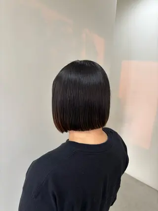 ミディアム ショート/髪質改善 縮毛矯正/岩元のヘアスタイル