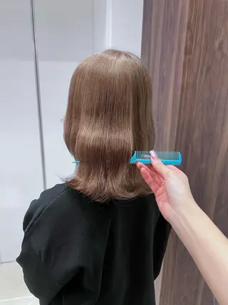 ミディアム カラー ヘアアレンジ 💕上野美容師☁ ブリーチ💖サワのヘアスタイル