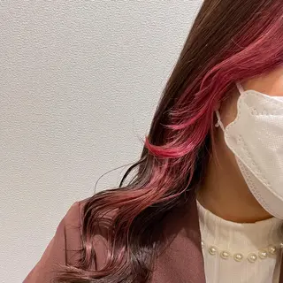 セミロング 三箇島陽香/髪質改善 クロスパーマ縮毛矯正のヘアスタイル