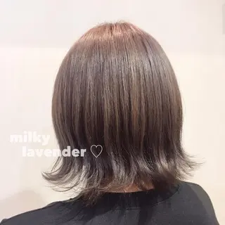 ミディアム カラー ヘアアレンジ ブリーチなしカラー ダブルカラーエクステのヘアスタイル