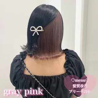 ミディアム 盛れる暖色🎀ガーリ ーヘア🎀きっかのヘアスタイル