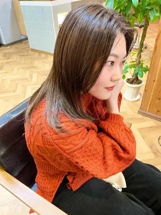 ミディアム カラー パーマ tatsumi/ボブ ウルフ/レイヤーのヘアスタイル