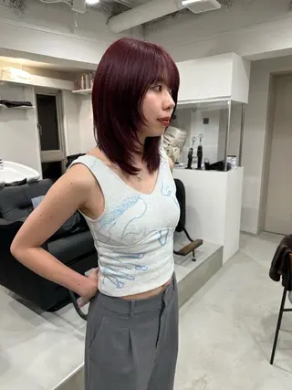 ミディアム ボブ/似合わせカット /ニュアンスカラーのヘアスタイル