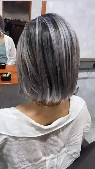 ミディアム andKおもろまち店 艶ダブルカラー✨のヘアスタイル
