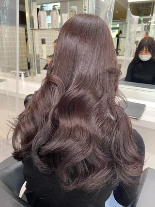 セミロング カラー パーマ ヘアアレンジ メンズ キッズ ネイル マツエク・マツパ 韓国/トレンド レイヤー【101】のヘアスタイル