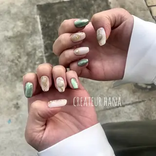 ネイル クレアトゥール華 都賀店所属・三橋 結菜のネイルデザイン