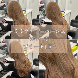 ロング カラー ヘアアレンジ トレンドモテカラー 🩷色落ちまで可愛くのヘアスタイル