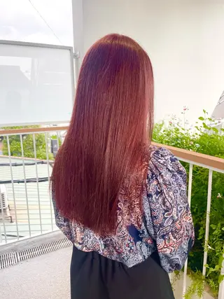ロング カラー メンズモテパーマ💙 fuwaのヘアスタイル