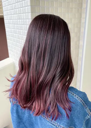 セミロング カラー ✨【公式】 juhl.横浜✨のヘアスタイル