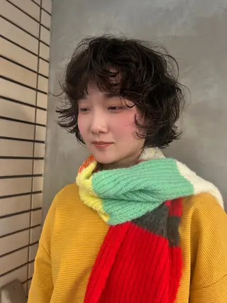 ショート パーマ デザインカット/ パーマ/nanaのヘアスタイル