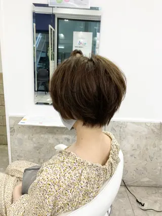 ショート ハイライト&曲がる 縮毛矯正特化 玉置のヘアスタイル