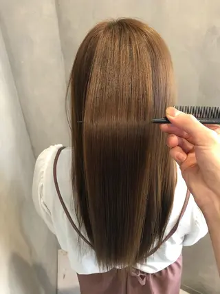 ロング カラー 縮毛矯正⭐️ 桜場裕一のヘアスタイル