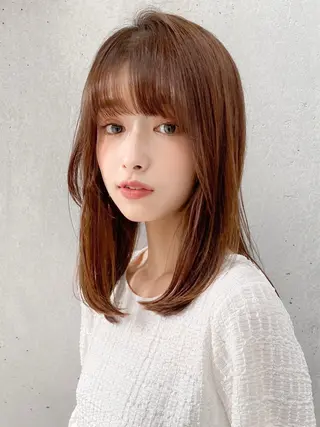 セミロング カラー レイヤー×髪質改善✨ 渋谷/佐藤侑哉のヘアスタイル