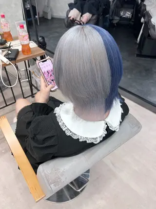 ミディアム カラー ヘアアレンジ 💕ブリーチ/ヘアメ 🎀YUUKAのヘアスタイル
