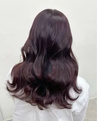 ミディアム カラー ヘアアレンジ 顔周りcut/ 艶ワンカラー♥ちさきのヘアスタイル