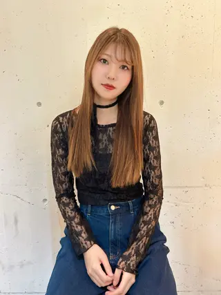 ロング FERIA桃山台🍑 𝕄𝕖𝕘𝕦のヘアスタイル