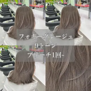 セミロング カラー ヘアアレンジ トレンドモテカラー 🩷色落ちまで可愛くのヘアスタイル