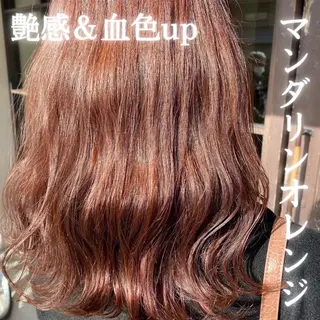 ミディアム カラー 川越 輝梨奈のヘアスタイル