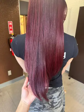 ロング カラー ゆ う あのヘアスタイル