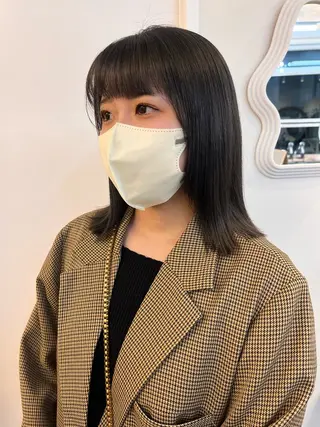 ミディアム カラー レイヤーカット/韓国 ヘア/ honokaのヘアスタイル