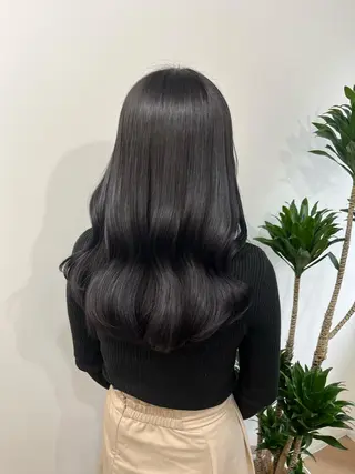 ロング カラー パーマ ヘアアレンジ メンズ キッズ マツエク・マツパ アイブロウ HIROKO / 透明感暖色カラー🎀のヘアスタイル