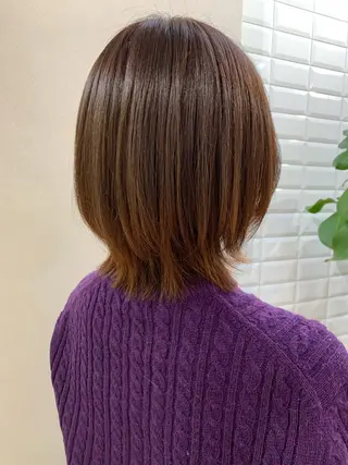 ミディアム カラー hub hair レイヤー/透明感のヘアスタイル