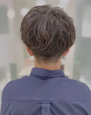 パーマ メンズ センターパート 川島爽楽のヘアスタイル