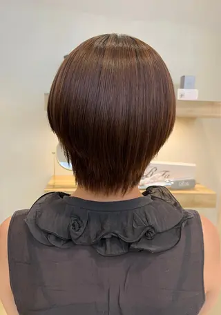 ショート 暖色カラー🍒スパ/ canna‎🤎のヘアスタイル