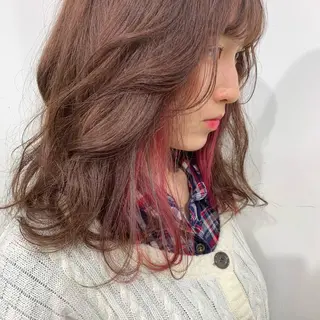 カラー ラベンダー/レイヤー スタイル🤎mamiのヘアスタイル