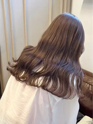 ミディアム カラー オリーブ/縮毛♡ Natsuno🩰のヘアスタイル