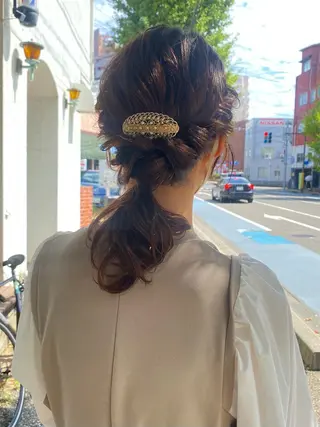 ミディアム 小日向 沙織のヘアスタイル