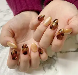 ロング カラー ネイル Q Free nailsのネイルデザイン