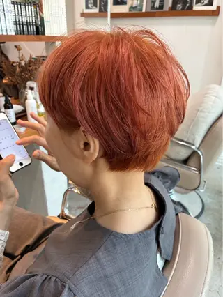 ショート カラー rina/似合わせ/ 艶髪カラー/髪質改善のヘアスタイル