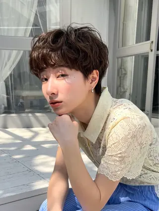 ショート パーマ 植松 茜のヘアスタイル