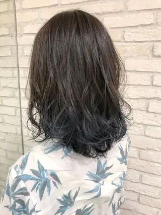 ミディアム カラー HAUS 片山みほのヘアスタイル