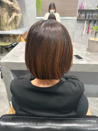 カラー 白髪ケアBAUM さなのヘアスタイル