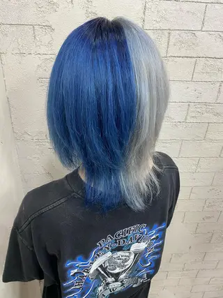 セミロング カラー ホワイト/店長/カラ ー講師/錦糸町/岩崎のヘアスタイル