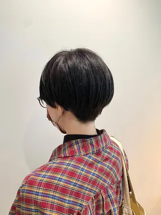 ミディアム カラー GO TODAY SHAiRE SALON 梅田店所属・赤み消しカラー/ボブ チャネリングカットのヘアスタイル