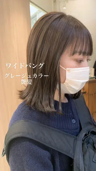 ミディアム カラー 似合わせカラー/艶 髪質改善/ヨシザキのヘアスタイル