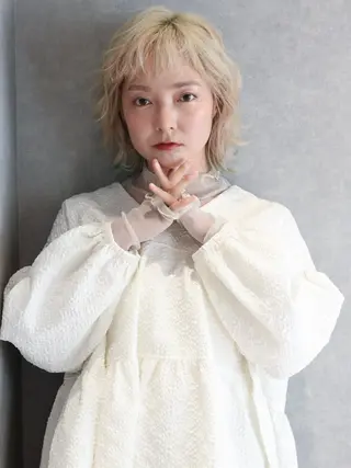 ショート カラー 柔らかい透明感カラー 髪質改善/神戸のヘアスタイル