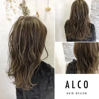 セミロング カラー ワタイショウタ 髪質改善✨眉毛サロンのヘアスタイル