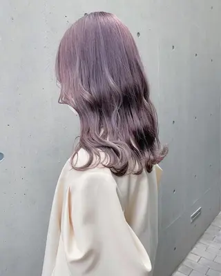 ロング カラー パーマ、髪質改善 菊地美月のヘアスタイル