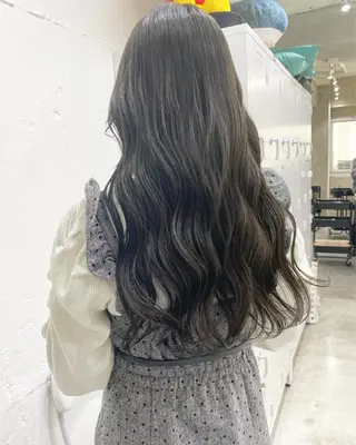 ロング カラー ヘアアレンジ ササキカズマ〻透明感 〻色落ち〻赤み消しのヘアスタイル