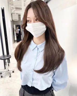 ロング 韓国レイヤーカット 髪質改善▫️水野有真のヘアスタイル