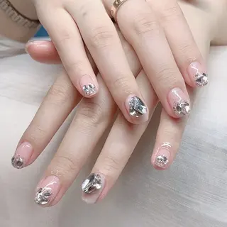 ネイル ネイリストゆか💅 長さだし、深爪矯正のネイルデザイン