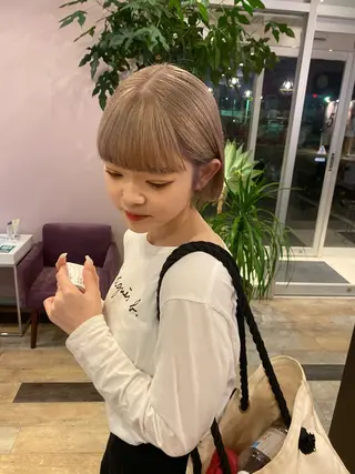 ショート カラー 透明感/ダブル カラー🧸こころのヘアスタイル